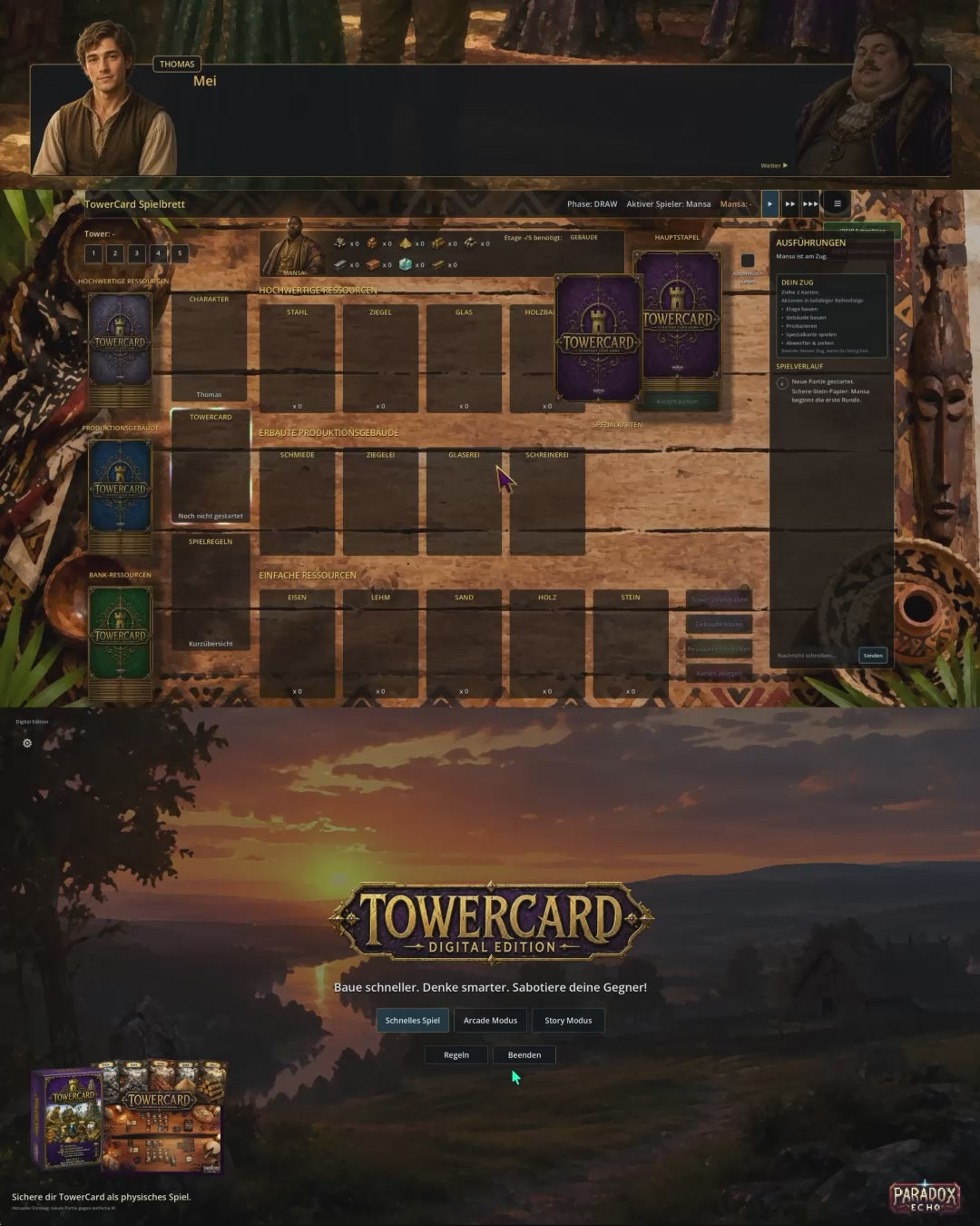 TowerCard™ | Digital Edition (Steam Key) | Strategie mit Handel, Produktion & Taktik | Multiplayer